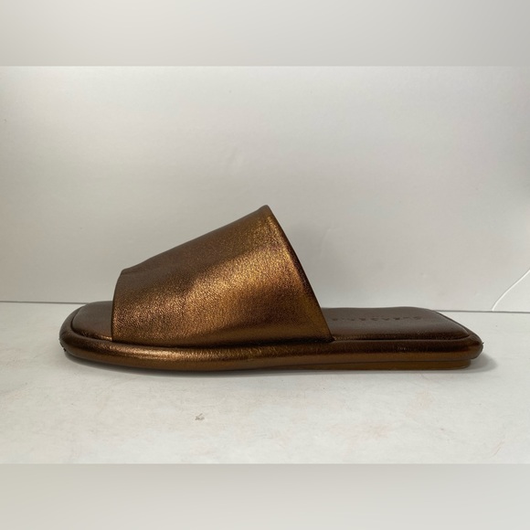 Robert clergerie ezya leather flat sandals metallic brown 36.5 - Picture 2 of 11